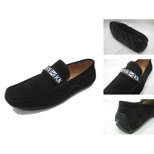 Michael Kors Suede Logo Flat Large Black Shoes