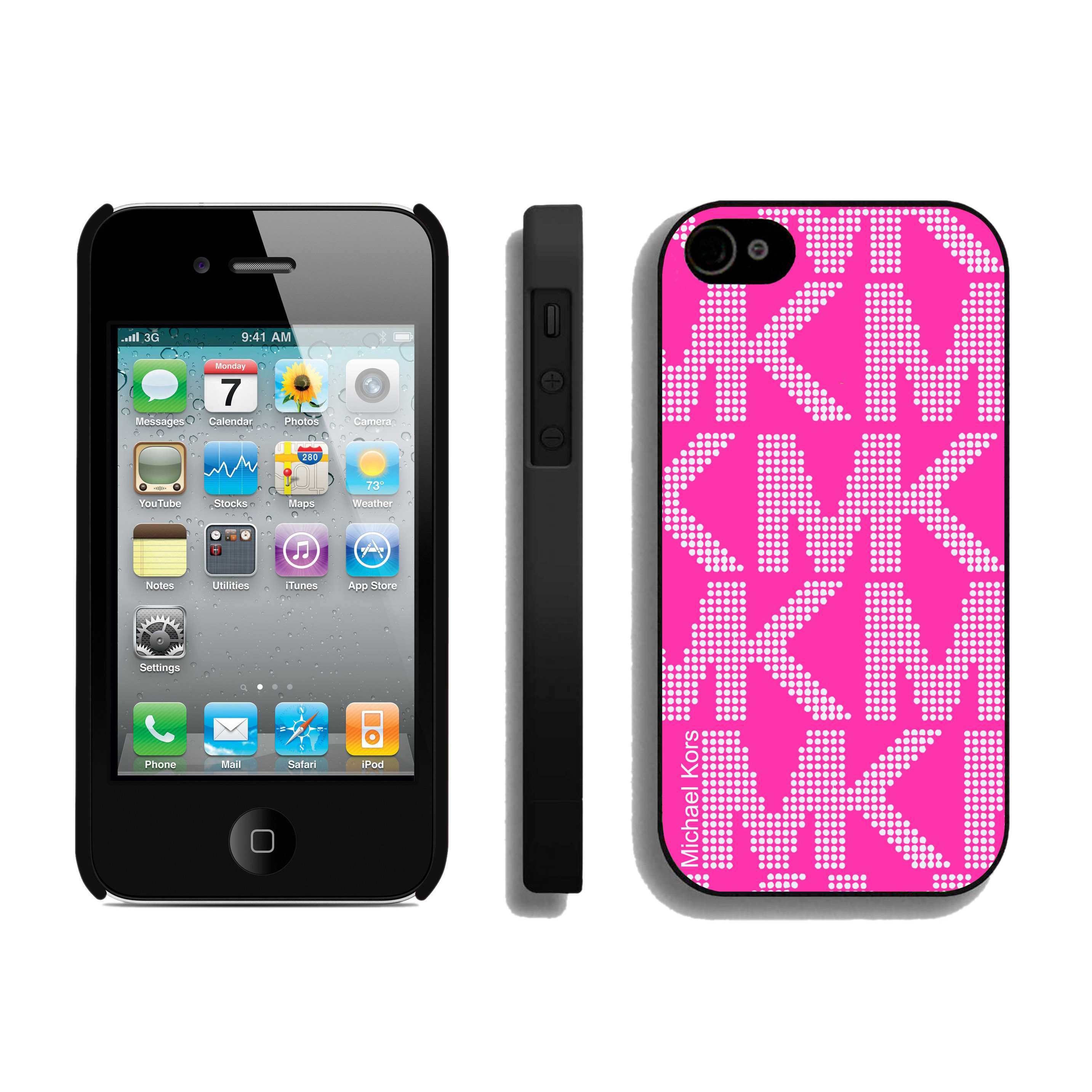 Michael Kors Big Logo Signature Pink iPhone 4 Cases