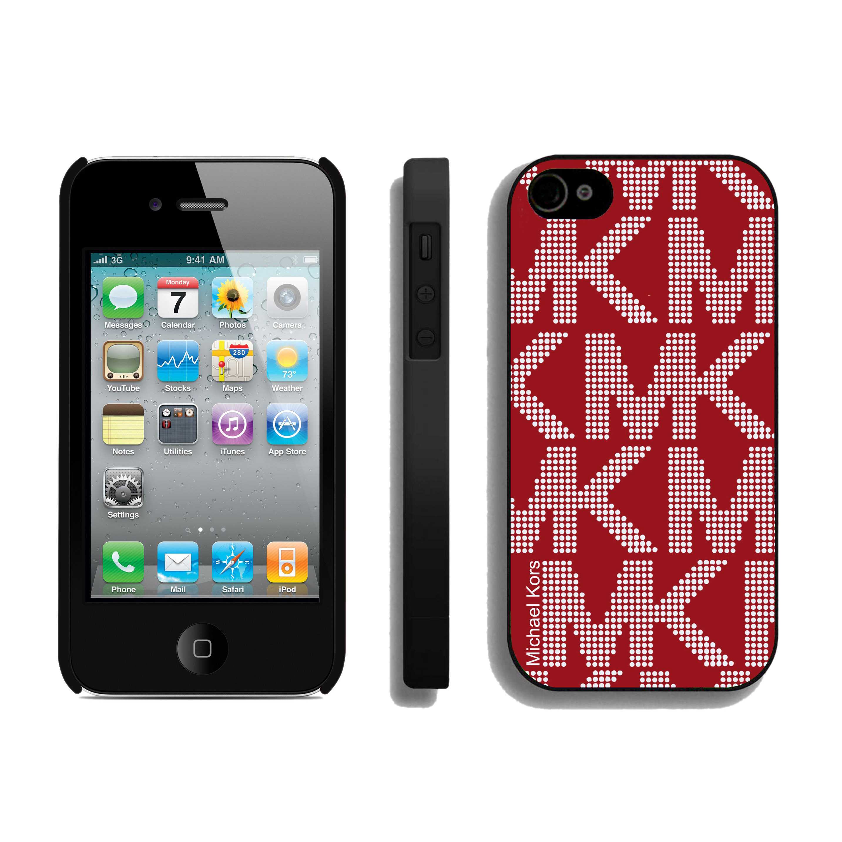 Michael Kors Big Logo Signature Red iPhone 4 Cases