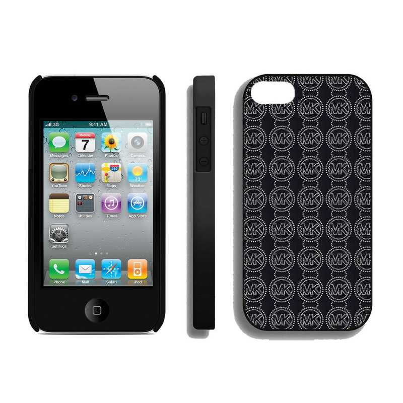 Michael Kors Logo Monogram Black iPhone 4 Cases