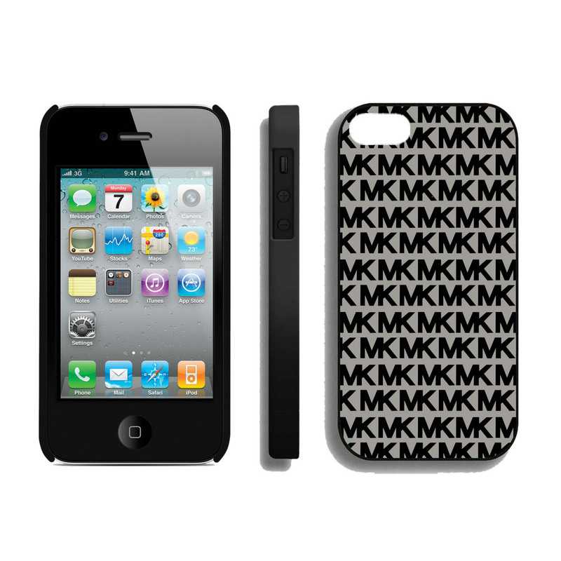 Michael Kors Logo Signature Grey Black iPhone 4 Cases