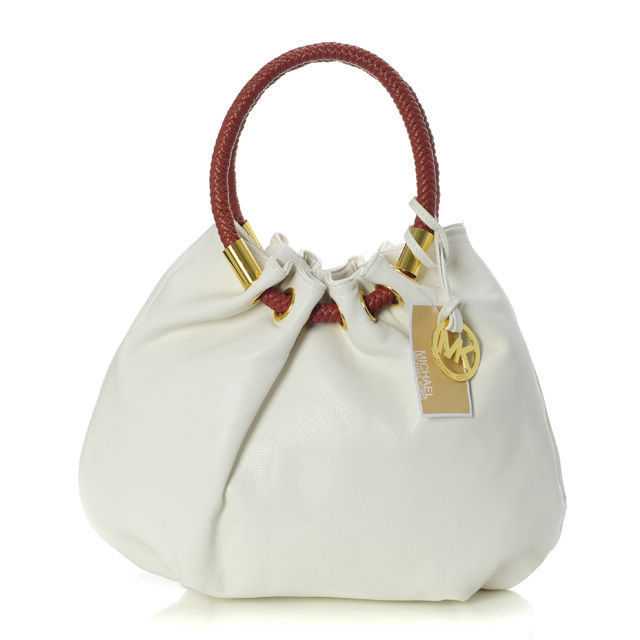 Michael Kors Marina Large White Drawstring Bags