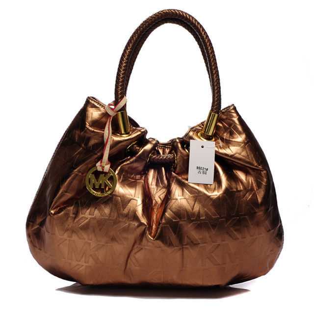 Michael Kors Marina Logo Large Bronze Drawstring Bags