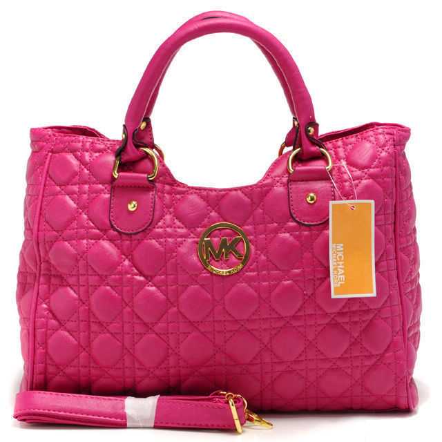Michael Kors Fulton Quilted Large Fuchsia Satchels
