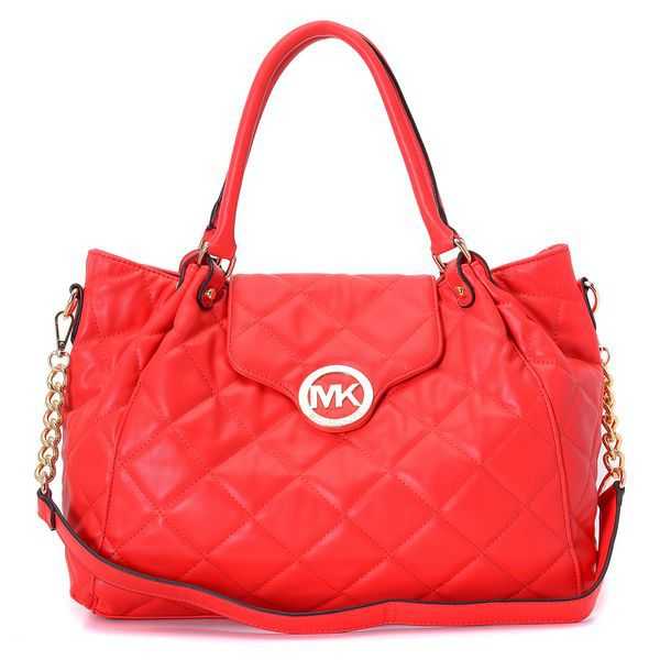 Michael Kors Fulton Quilted Large Red Satchels