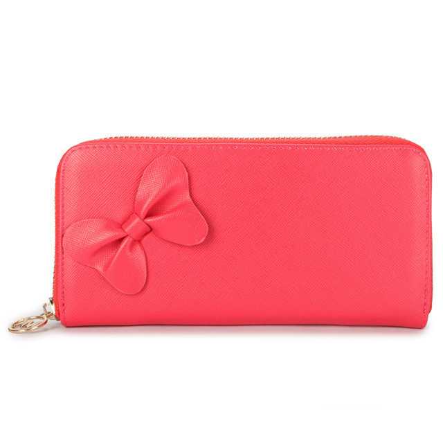 Michael Kors Bowknot Leather Large Pink Wallets