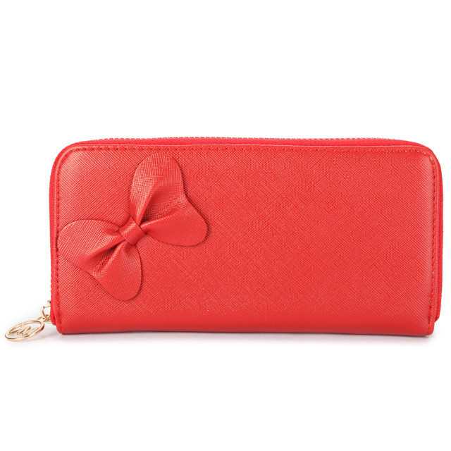 Michael Kors Bowknot Leather Large Red Wallets