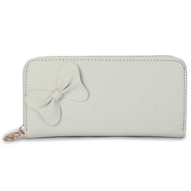 Michael Kors Bowknot Leather Large White Wallets
