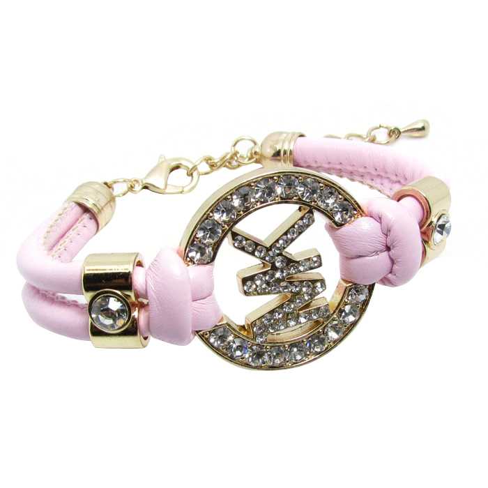 Michael Kors Rhinestone Logo Pink Bracelets